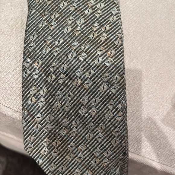 Cornali grey and brown silk tie made in Italy - Picture 3 of 6